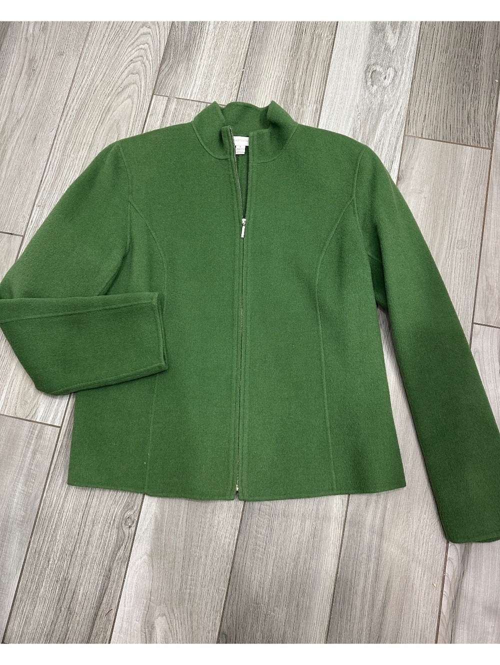 Charter Club Women's Green Wool Blend Jacket Size L